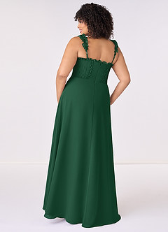 Barbie ♥ Azazie Bridesmaid Dresses Dark Green A-Line Sweetheart Neckline Chiffon Dress image7