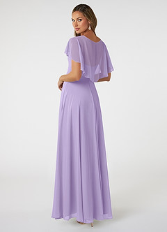 Azazie Jamie Bridesmaid Dresses Lilac A-Line Chiffon Dress image4