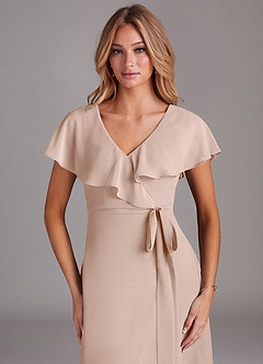 Azazie Lainey Bridesmaid Dresses English Rose A-Line with Pockets Chiffon Dress image6