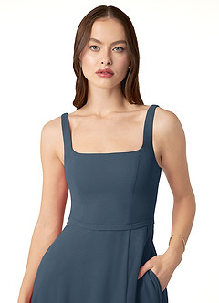 Azazie Renee Final Sale Neptune A-Line with Pockets Chiffon Dress image7