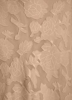 Azazie Kieryn Bridesmaid Dresses Champagne Mermaid Pleated Floral Burnout Dress image13