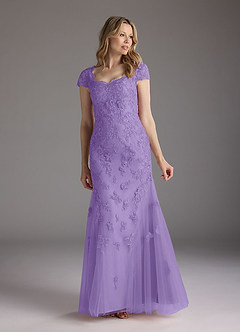 Azazie Marbella Mother of the Bride Dresses Tahiti Mermaid Queen Anne Sequins Lace Dress image1
