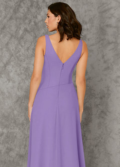 Azazie Kori Bridesmaid Dresses Tahiti A-Line Pleated Chiffon Dress image5