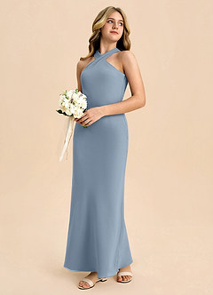 Azazie Doretta Junior Klä av Tubklänning i Chiffong Plisserad image6