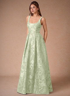Althea Light Green Tie-Back Maxi Dress image3