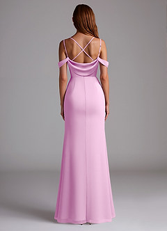 Azazie Callan Bridesmaid Dresses Candy Pink Mermaid Pleated Chiffon Convertible Dress image2