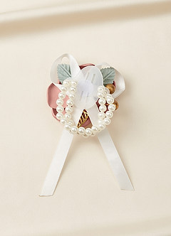 front Matching Color Matte Satin Wrist Corsage