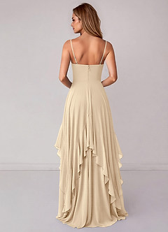 Azazie Zaina Brudtärnklänningar Klä av A-Linje i Chiffong Champagne image6