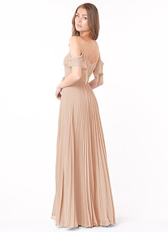 Azazie Lyney Final Sale English Rose A-Line Off the Shoulder Chiffon Dress image4