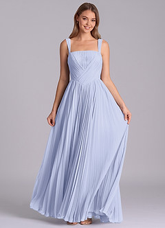 Azazie Mina Jurken voor bruidsmeisjes Jurk van Chiffon met A-Lijn Geplooid Lavendel image4