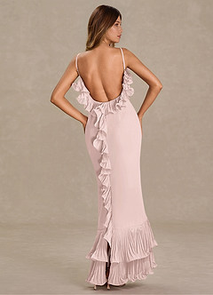 Vionette  Powder Pink Ruffle Maxi Dress image5