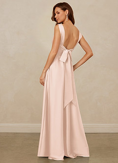 Christian Siriano Bridal for Azazie 1001 Robes de demoiselle d'honneur Robe Trapèze en Satin extensible Encolure en Forme de Cœur Rose Pâle image2