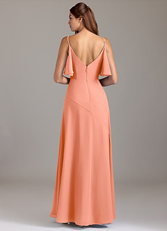 Azazie Darcia Bridesmaid Dresses Sunset A-Line Side Slit Chiffon Dress image5