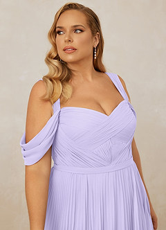 Christian Siriano Bridal for Azazie 1013 Bridesmaid Dresses Lilac A-Line Off the Shoulder Chiffon Dress image14