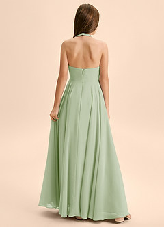 Azazie Kady Junior Klä av A-Line i Chiffong Älskling Halsringning image2