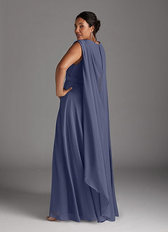 Azazie Isa Mother of the Bride Dresses Stormy A-Line V-Neck Pleated Chiffon Dress image12