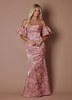 plus size jr bridesmaid dresses Chic A-Line Maxi Chiffon Plus Size Bridesmaid Dress COCOMELODY CB0775, Soft Blush main image 0
