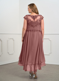Azazie Shonda Mother of the Bride Dresses Desert Rose Lace Chiffon Dress image9