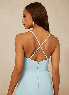 Christian Siriano Bridal for Azazie 1006 Bridesmaid Dresses Mist Mermaid Ruched Chiffon Dress image7