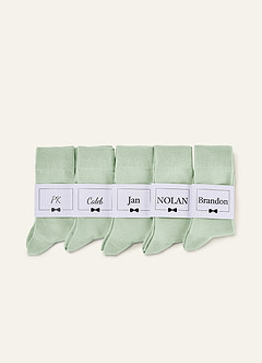front Matching Color Women's Dress Socks with Personalized Label