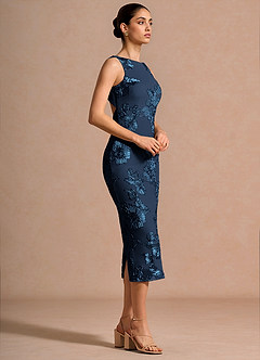 Taylin Navy Midi Dress image5