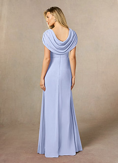Azazie Mary Mother of the Bride Dresses Ice A-Line Side Slit Chiffon Dress image3