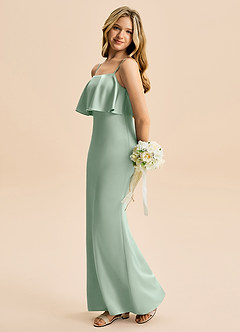 Azazie Galene Junior Klä av Sjöjungfru i Stretch Satin image1