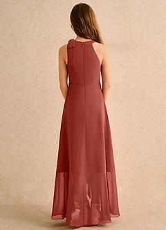 Azazie Boop Junior Formal Abiti da Ragazza di Fiori Abito A-Line in Chiffon Fiocco Terracotta image2