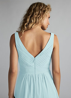 Azazie Grace Final Sale Vintage Mauve A-Line Pleated Chiffon Dress image6