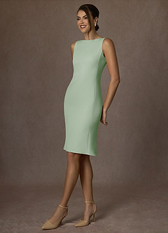 front Kennedy Dusty Sage Vestido estruturado com elastano