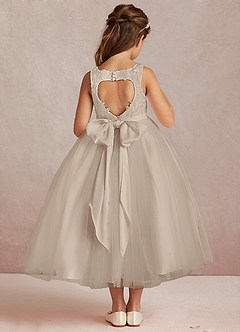 Azazie Calla Flower Girl Dresses Frost Ball-Gown Lace Tulle Dress image3