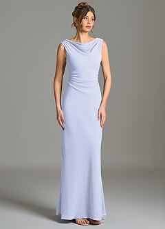 Azazie Kieryn Final Sale Lavender Mermaid Pleated Chiffon Dress image5