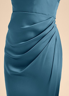 Azazie Renna Junior Robe Trapèze en Satin extensible Plissée Bermude image7