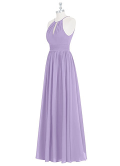 Azazie Cherish Brautjungfernkleider A-Linie Plissee Chiffon Kleid Flieder image8