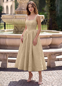 Sephone Mint Green Beading Rhinestone Jacquard Maxi Dress