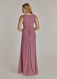 Azazie Manuella Mother of the Bride Dresses Vintage Mauve A-Line V-Neck Pleated Chiffon Dress image7