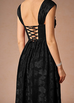 Hazel Black Pleated Maxi Dress image5