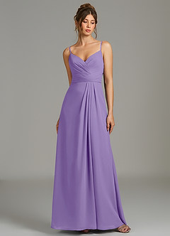 Azazie Sherah Bridesmaid Dresses Tahiti A-Line Pleated Chiffon Dress image1