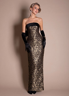Ella Ebony Gold Maxi Dress image3