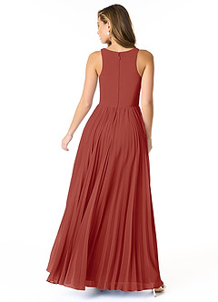 Azazie Lindsey Final Sale Dusk A-Line Pleated Chiffon Dress image2