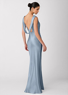 vestido Maxi Azul Empoeirado Liora image8