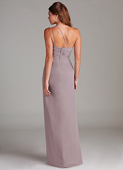 Azazie Eren Brautjungfernkleider Etui One-Shoulder Chiffon Kleid Dämmerung image7