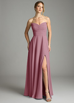 Azazie Ayla Bridesmaid Dresses Vintage Mauve A-Line Sweetheart Neckline Chiffon Dress image7