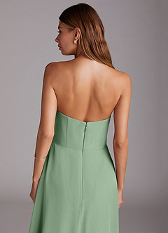 Azazie Wren Bridesmaid Dresses Matcha A-Line Strapless Chiffon Dress image8