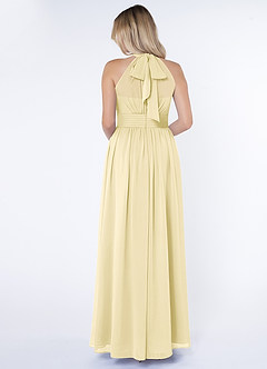 Azazie Iman Suknie dla druhen Linia A Marszczony Szyfon Do ziemi Sukienka image2