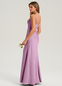 Azazie Lidia Brautjungfernkleider Meerjungfrau-Linie Seitliche Cut-Outs Stretch-Satin Kleid Blauregen image6