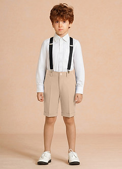 front Oliver Solbränna Pojkshortsdräkt 3-delat set