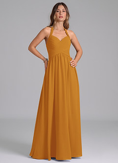 Azazie Darlyn Brudtärnklänningar Klänning av A-Linje i Chiffong Sweetheart halsringning Knäck image4