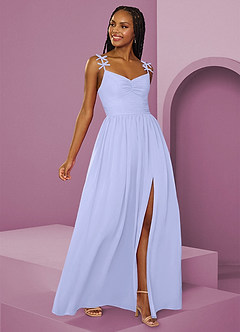 Barbie ♥ Azazie Abiti da Damigella Abito A-Line in Chiffon Plissettato Lavanda image15