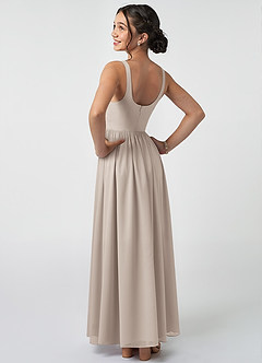 Azazie Keyla Junior Frost A-Line Pleated Chiffon Dress image4